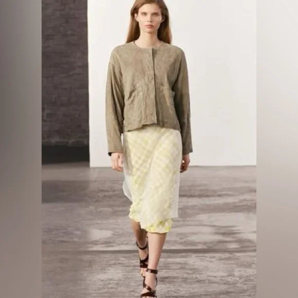 NWT ZARA 100% GENUINE SUEDE JACKET ZW COLLECTION Size S - Picture 7 of 16